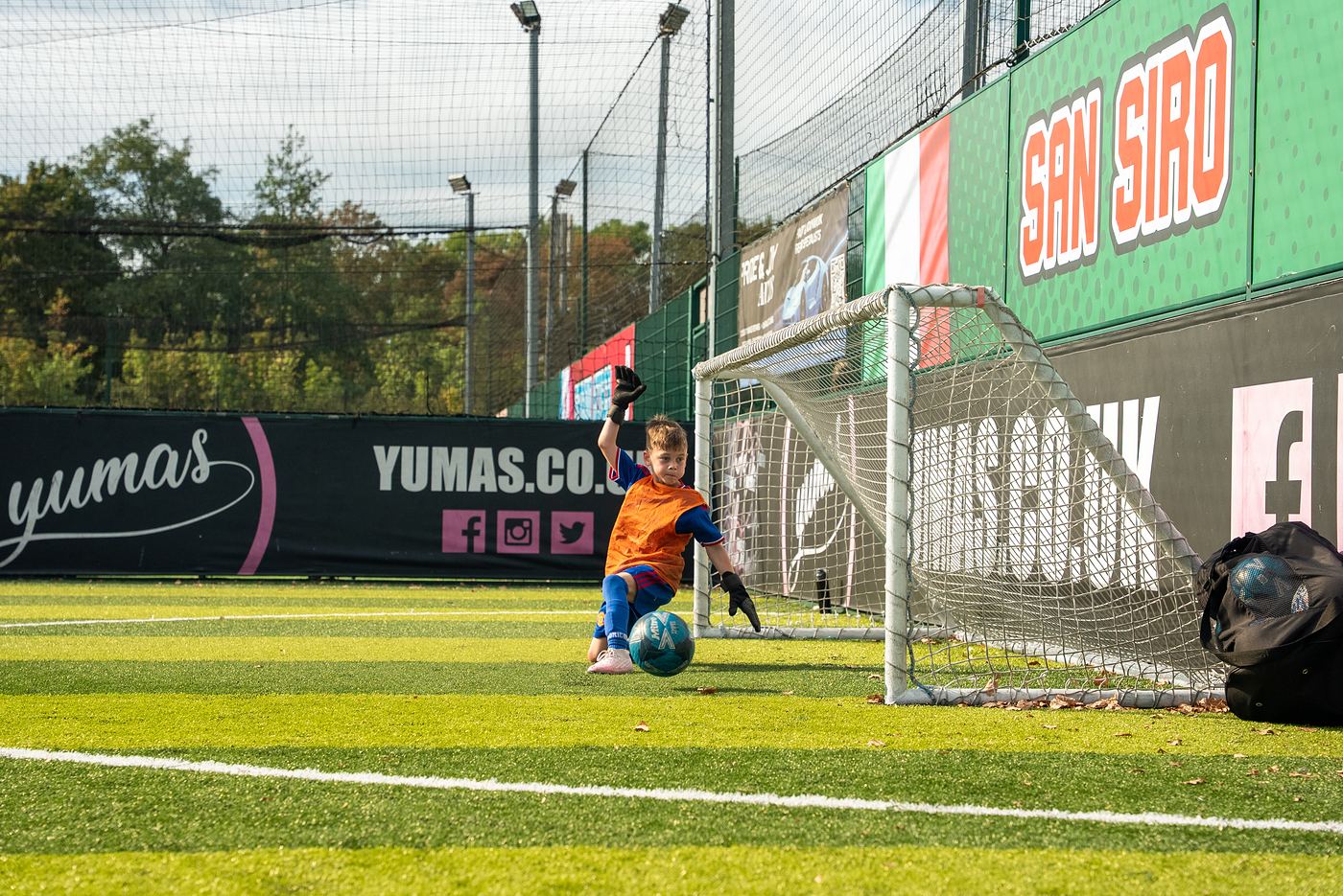 A player goes for goal at Goals Northampton