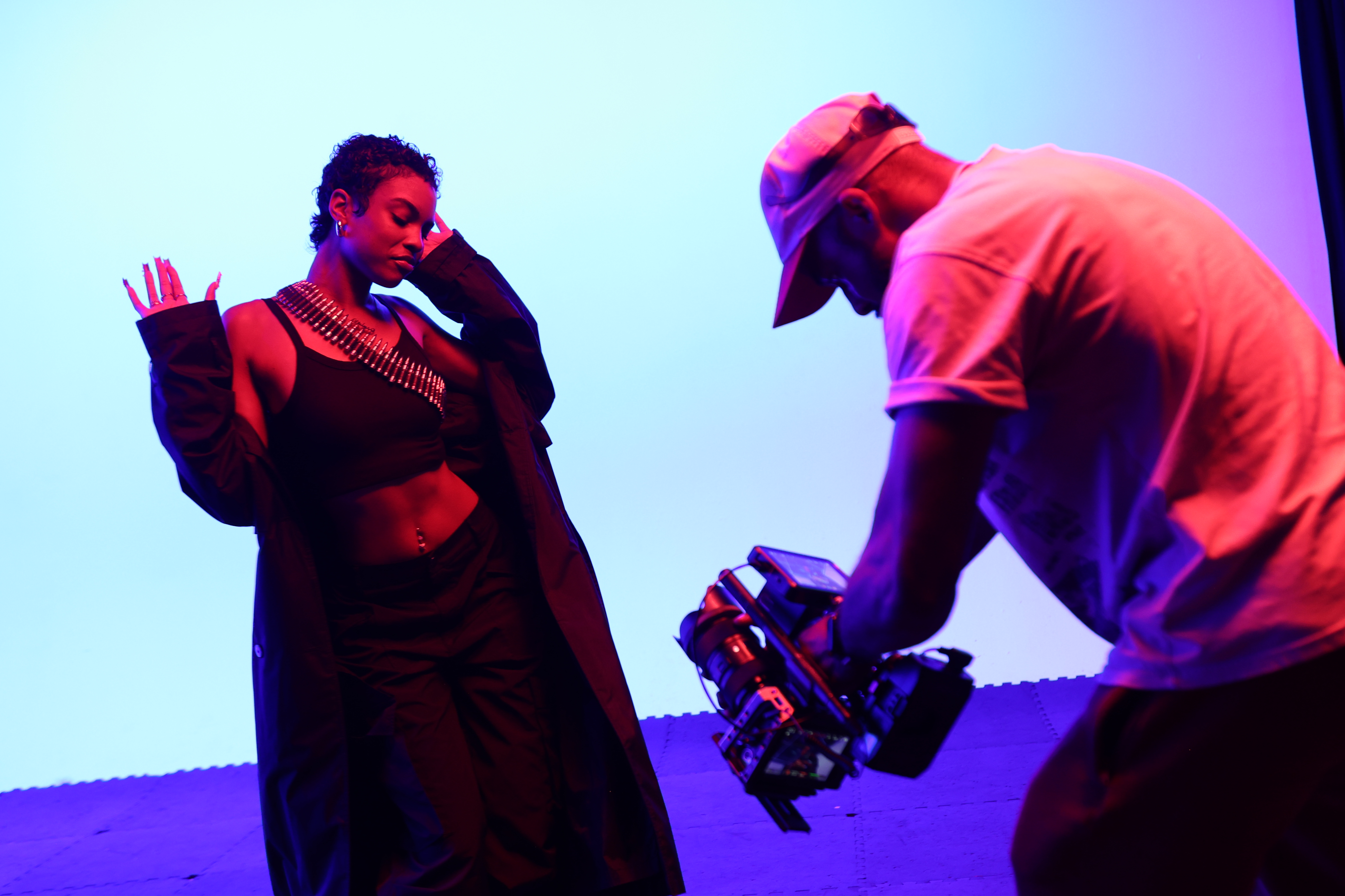 THRIII Studios director on set