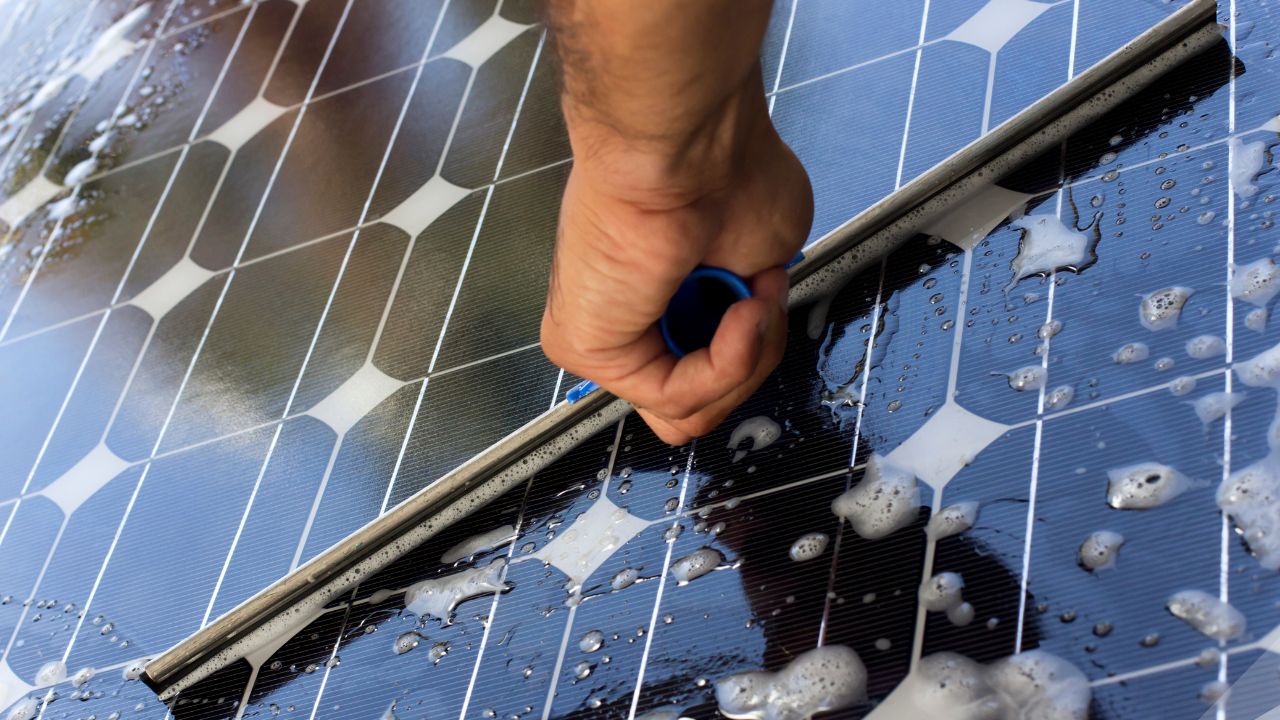 Solar panel cleaning project