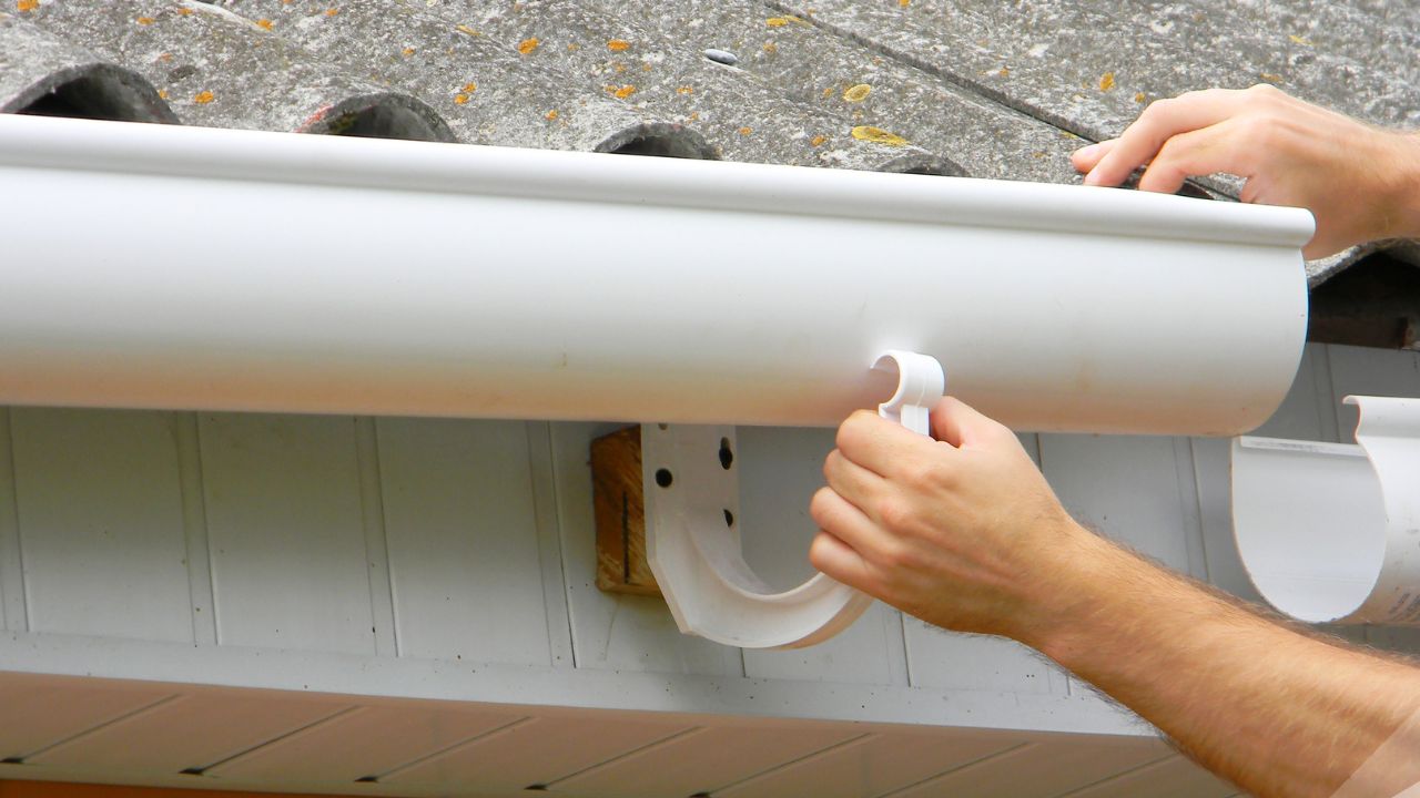 Gutter cleaning and repair project