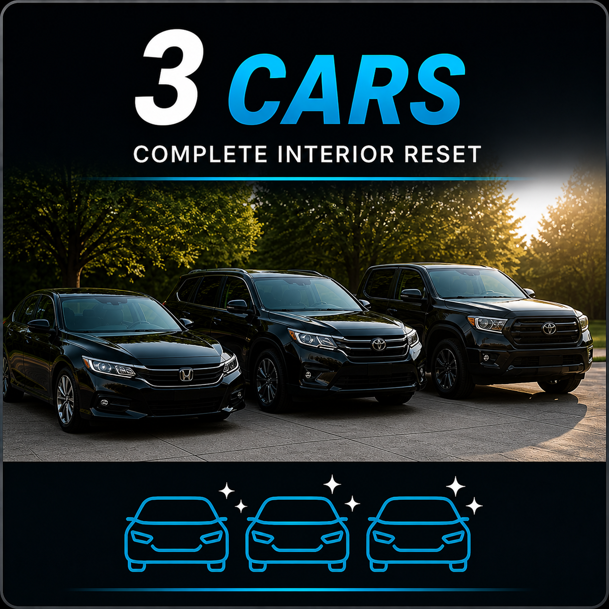 <h3>3 Cars</h3>