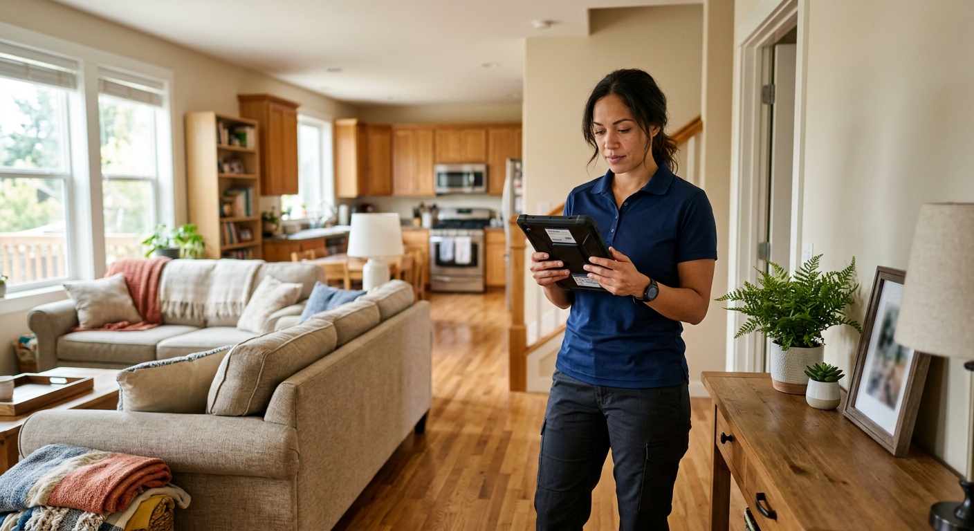 residential plumber checking certification credentials before gas line work
