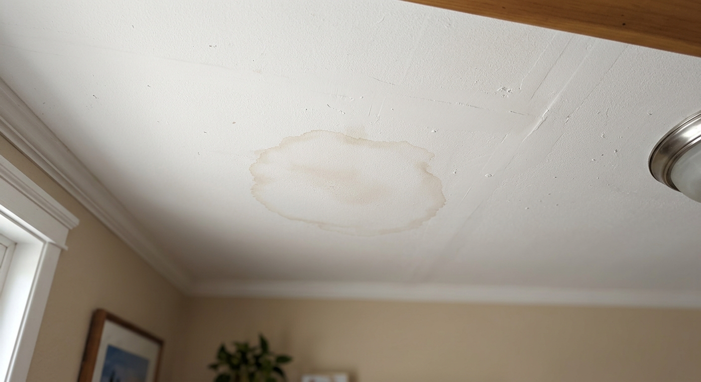 common plumbing warning signs including water stains discolored water and low pressure