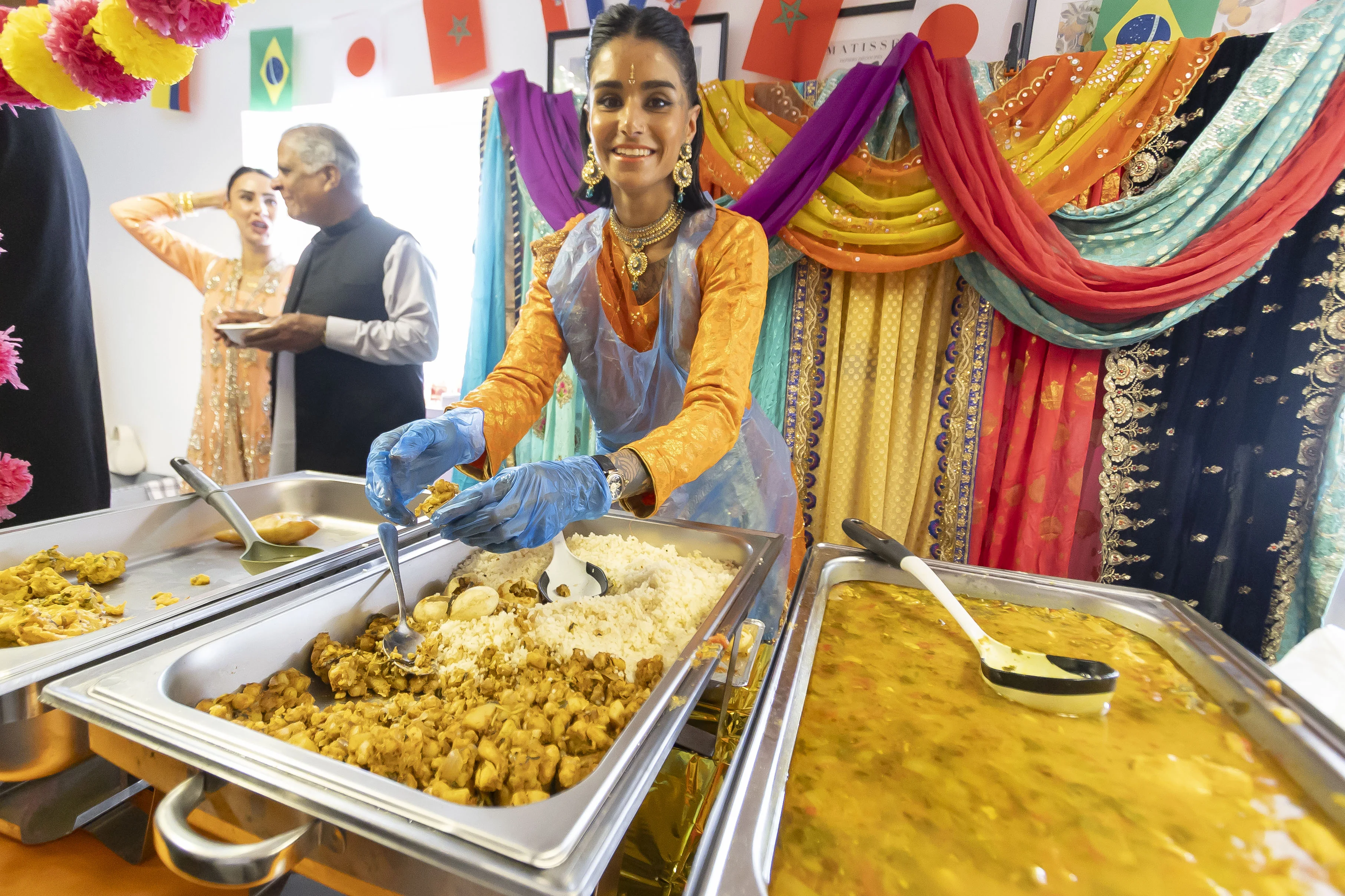 Guests celebrating at the All Nations event at the Maggie O'Neill Centre