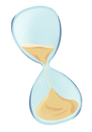hourglass with sand