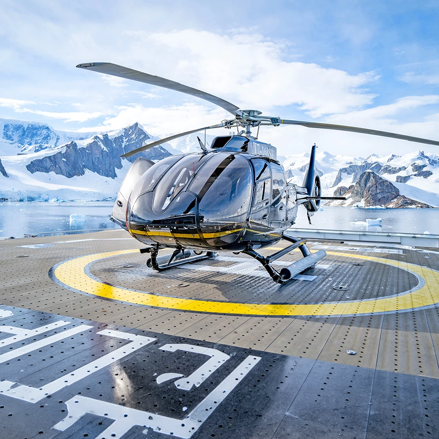 Helicopter and submersible