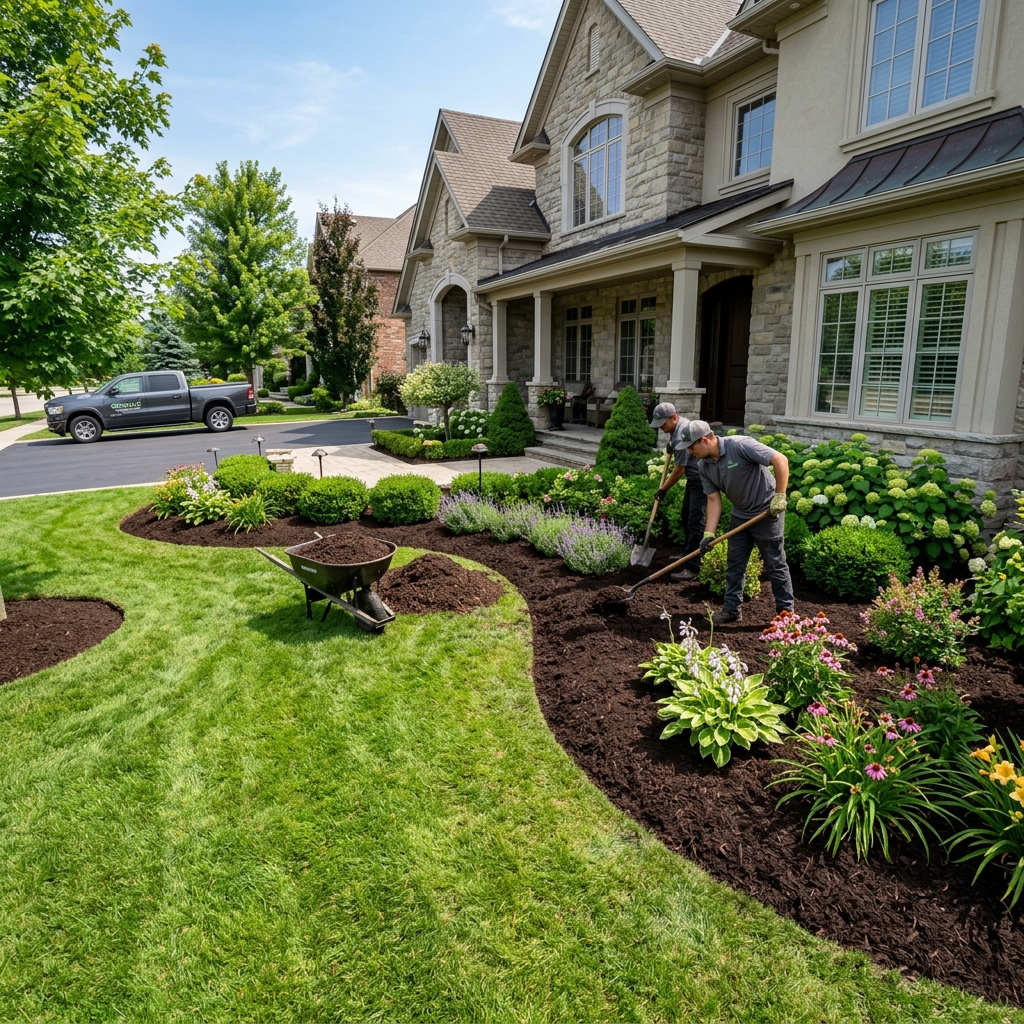 Mulching garden beds