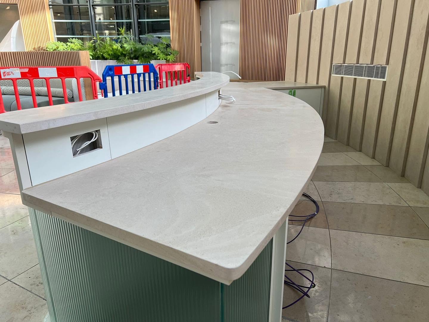 Fitted kitchen worktop