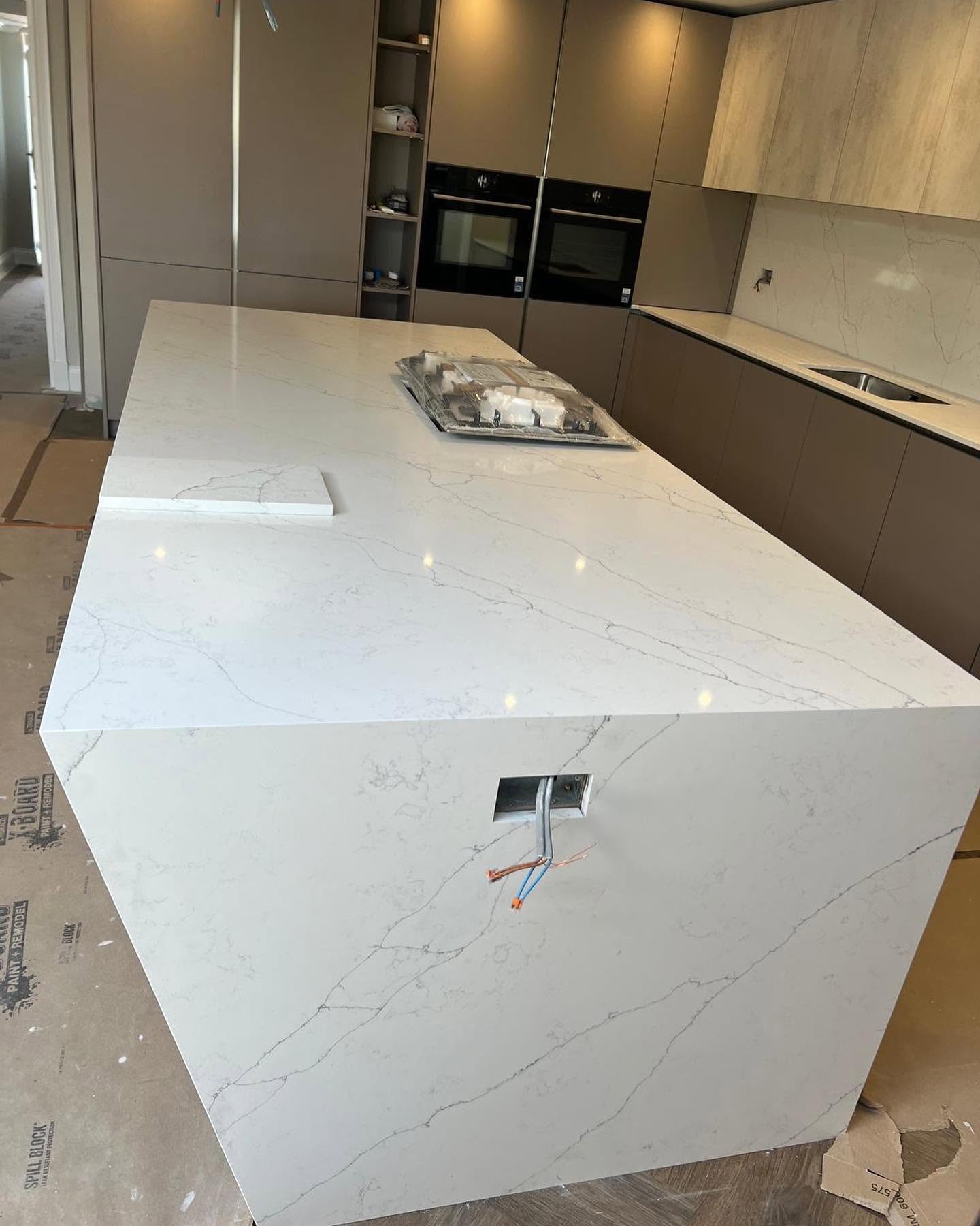 Modern kitchen worktop
