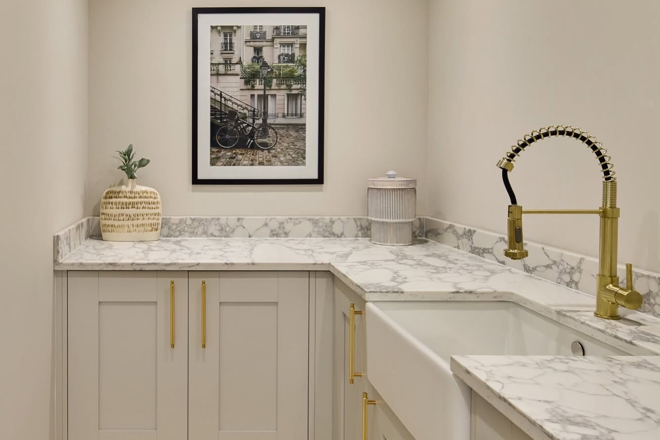 Quartz worktop kitchen