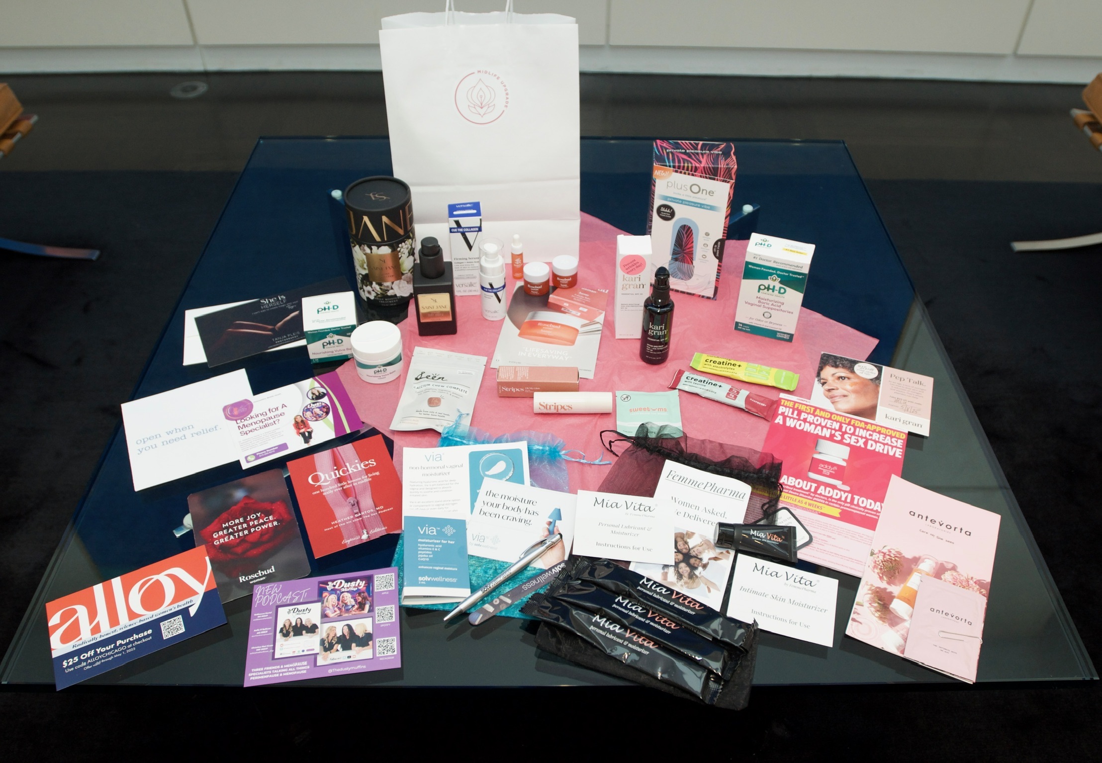 Curated gift bag from the Midlife Marketplace