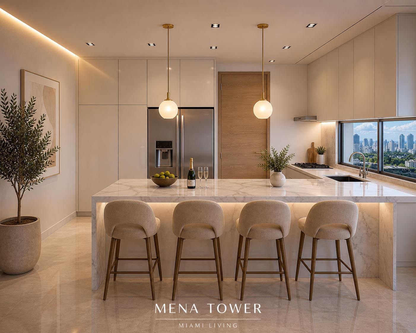 Cocina contemporánea de Mena Tower