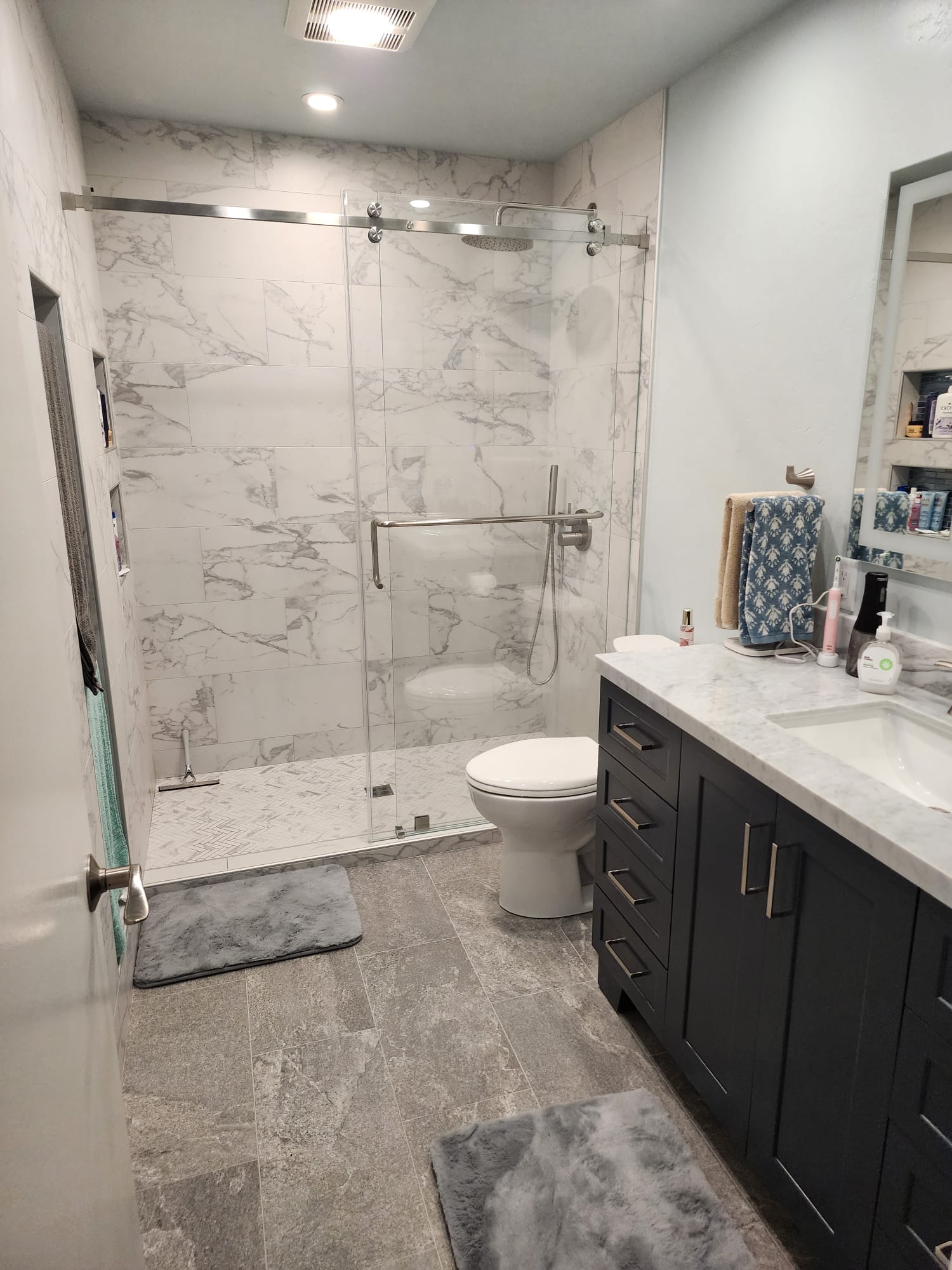 Bathroom remodeling work completed by Steve Haage of SMH Remodeling