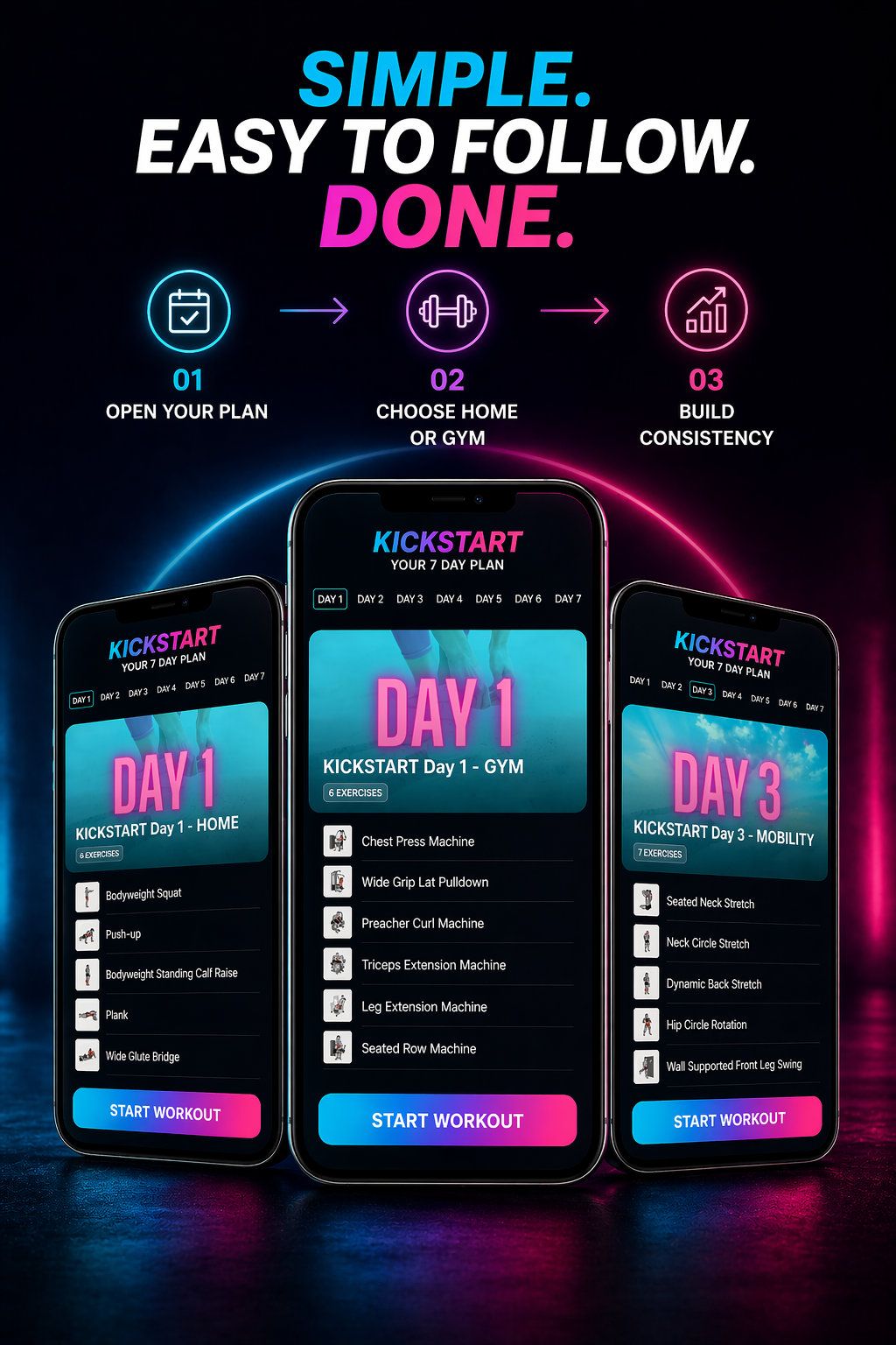Kickstart App Screens