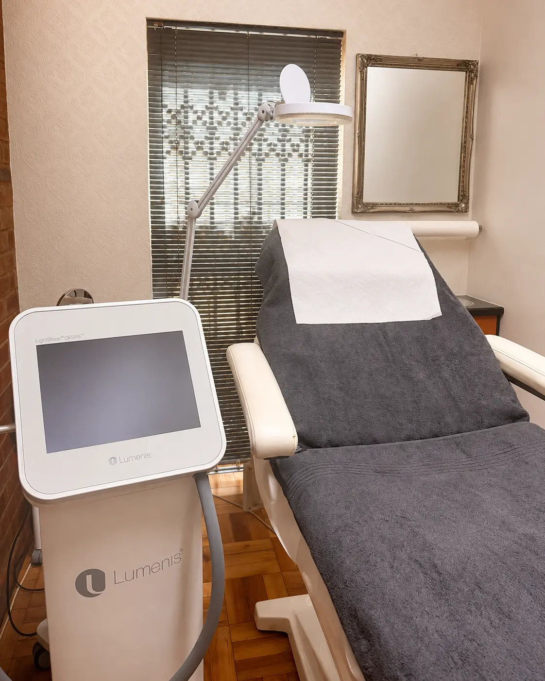 Laser on First treatment room with Lumenis LightSheer machine