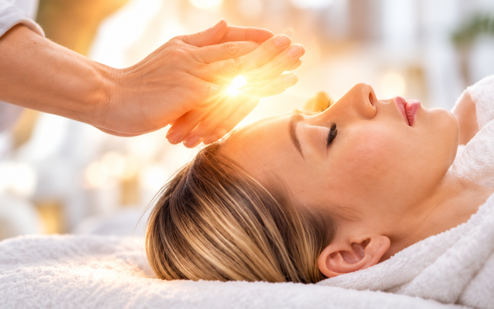 Sybil Baker providing hands-on massage therapy