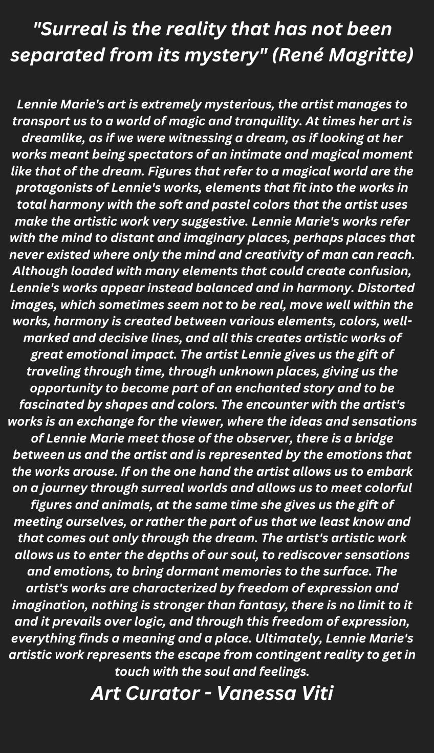 Black and white art critic feature