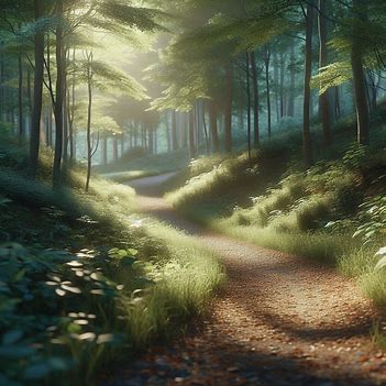 A gently curving path, symbolizing growth unfolding gradually without urgency.