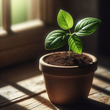 A small plant growing from soil in a clay pot, representing early progress that still feels delicate.
