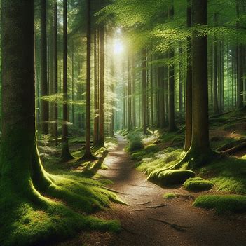 A forest trail moving forward through trees, symbolizing continued growth and steady progress.