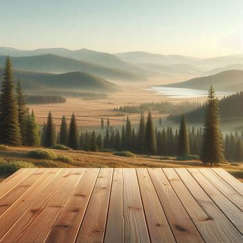A flat wooden platform overlooking nature, symbolizing the stable foundation created during the plateau phase of growth.