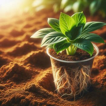 A plant outgrowing a small pot with roots circling, symbolizing personal growth and expansion beyond old environments.