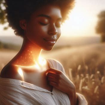 A person standing calmly in soft light, representing authenticity and feeling like oneself.