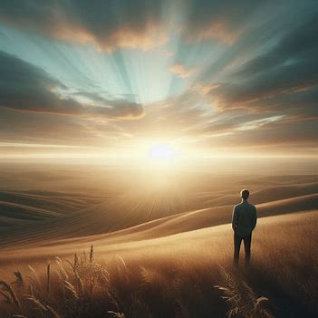 A person looking toward a glowing horizon, representing possibility and a shift from comparison to inspiration.