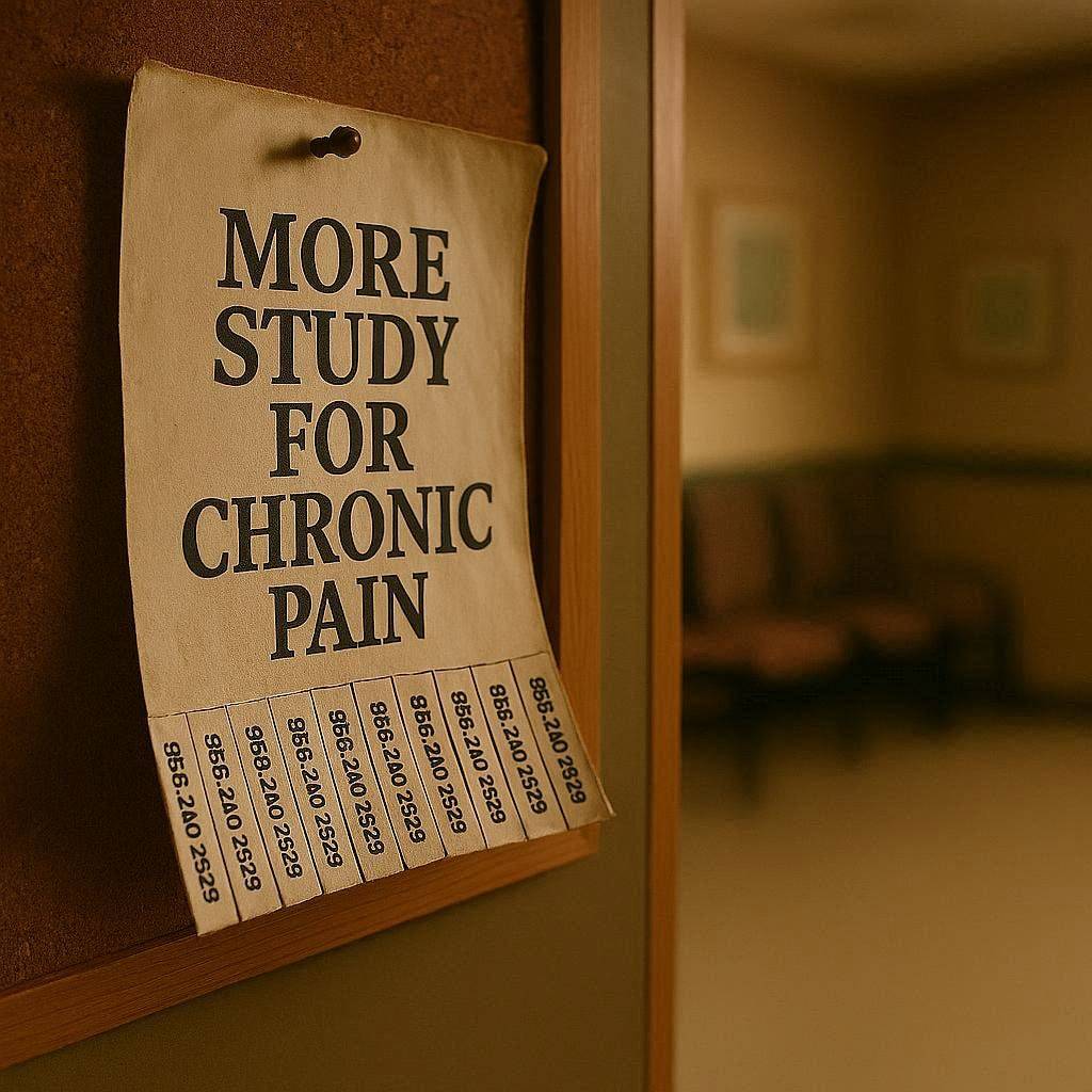 A flyer on a bulletin board in a quiet waiting room, representing the small moment that changed everything A flyer on a bulletin board in a quiet waiting room, representing the small moment that changed everything