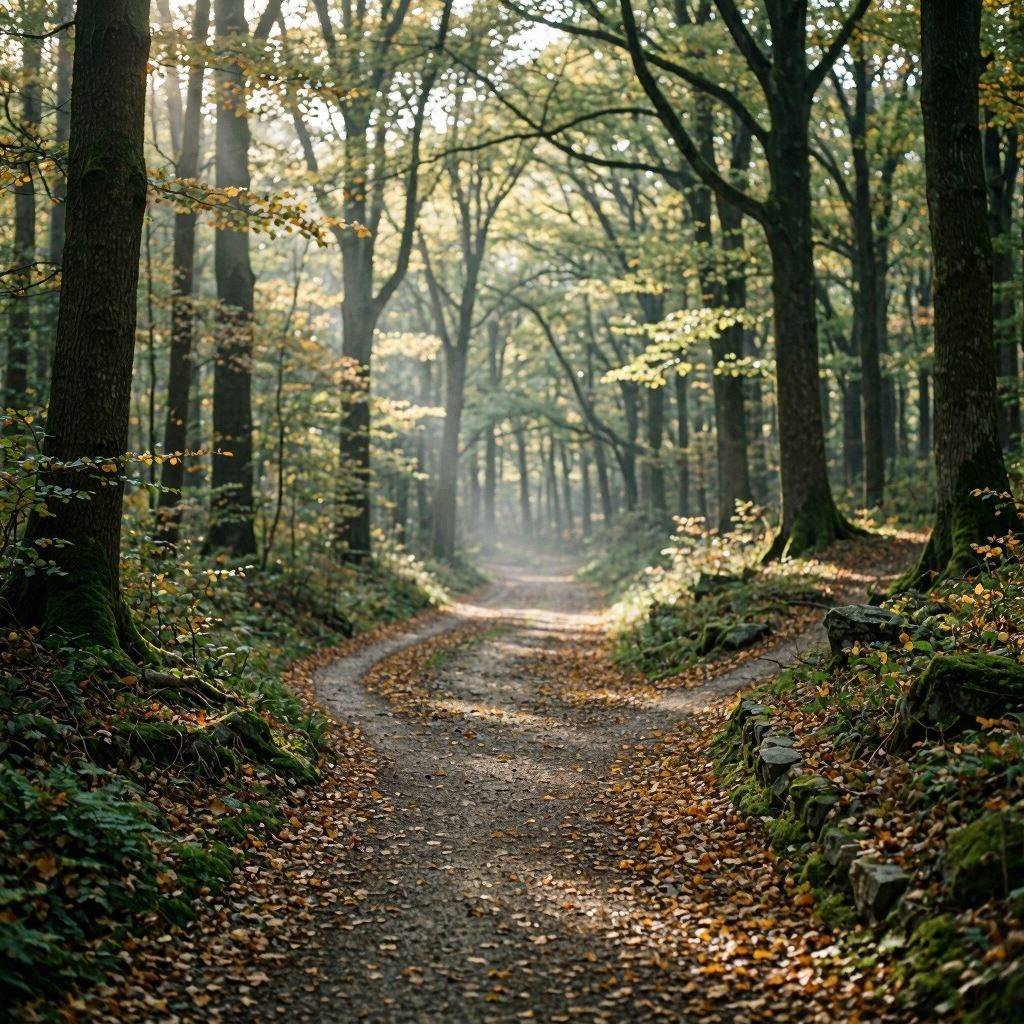 Two forest paths joining into one, representing curiosity and discernment existing together.