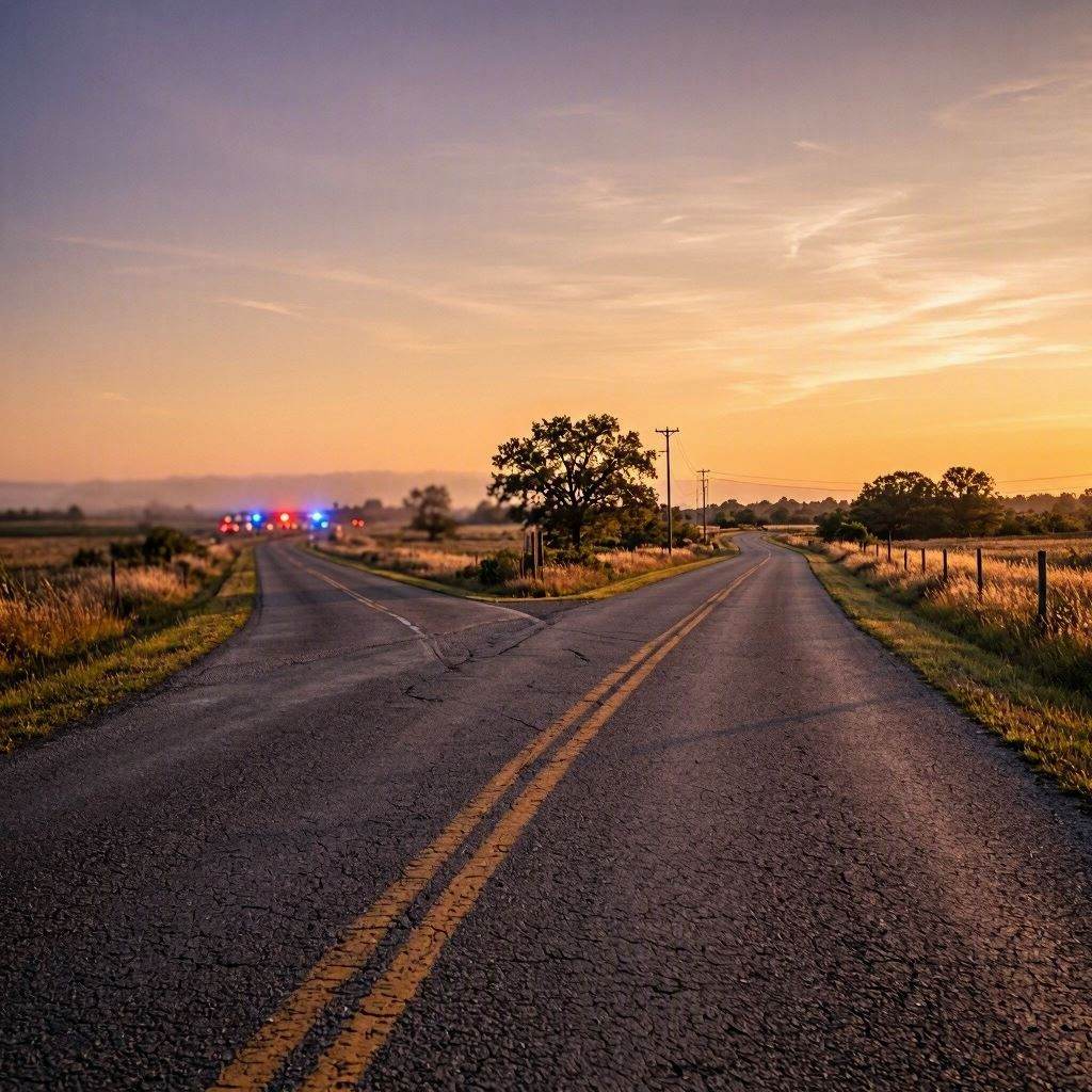 A quiet fork in the road representing choosing to trust inner guidance.