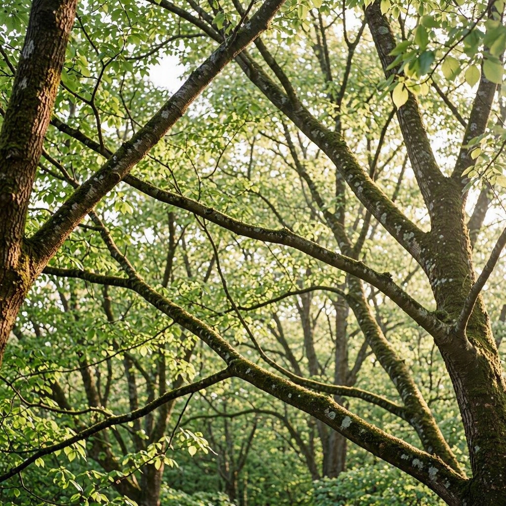 Branches from different trees crossing and growing alongside one another for varying lengths, representing the different roles and connections people can have in our lives. Branches from different trees crossing and growing alongside one another for varying lengths, representing the different roles and connections people can have in our lives.