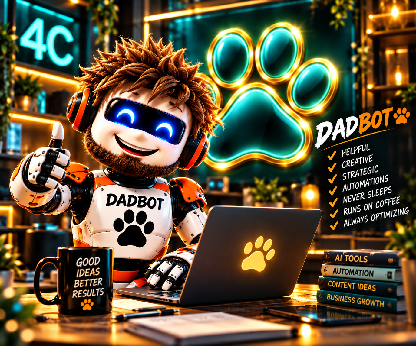 DadBot, the Brown Dog Creative Automation Companion