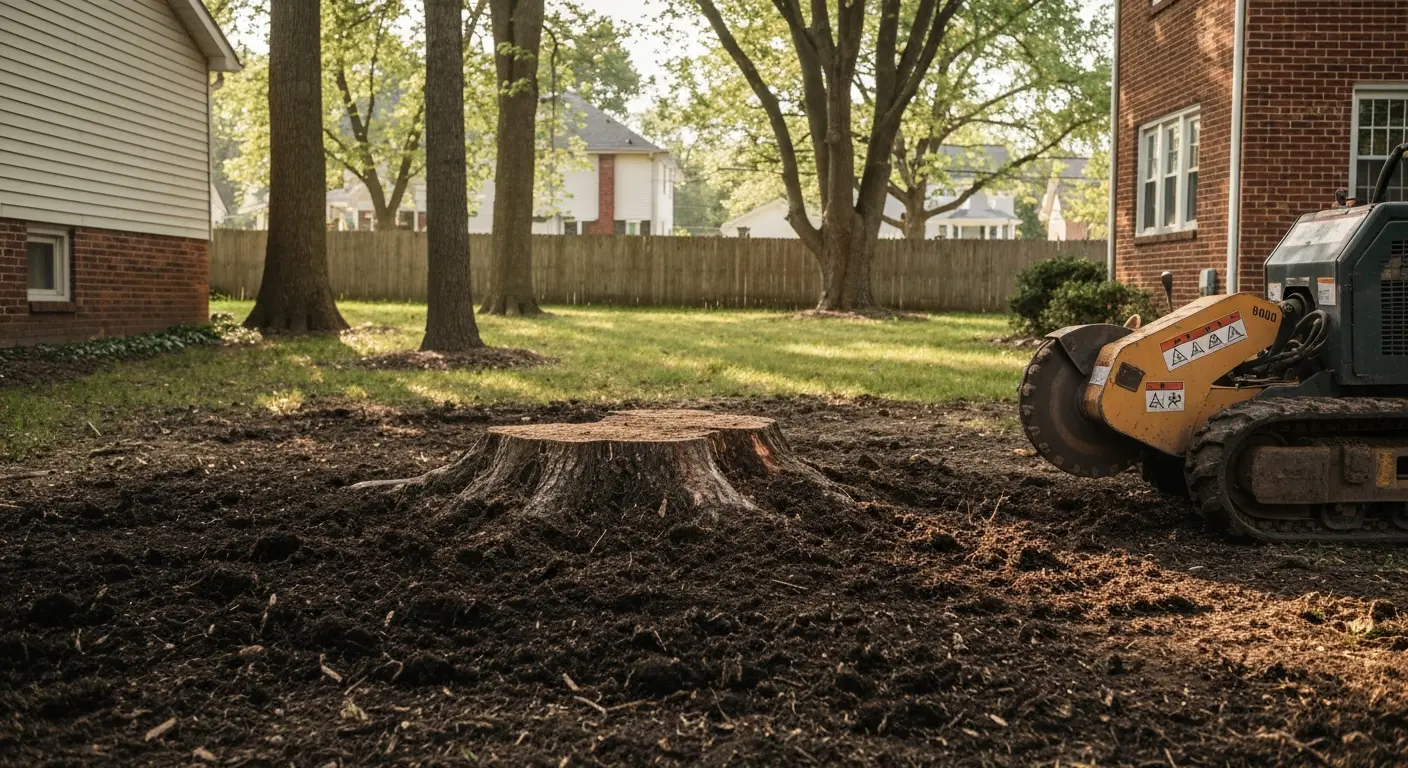 Stump grinding service