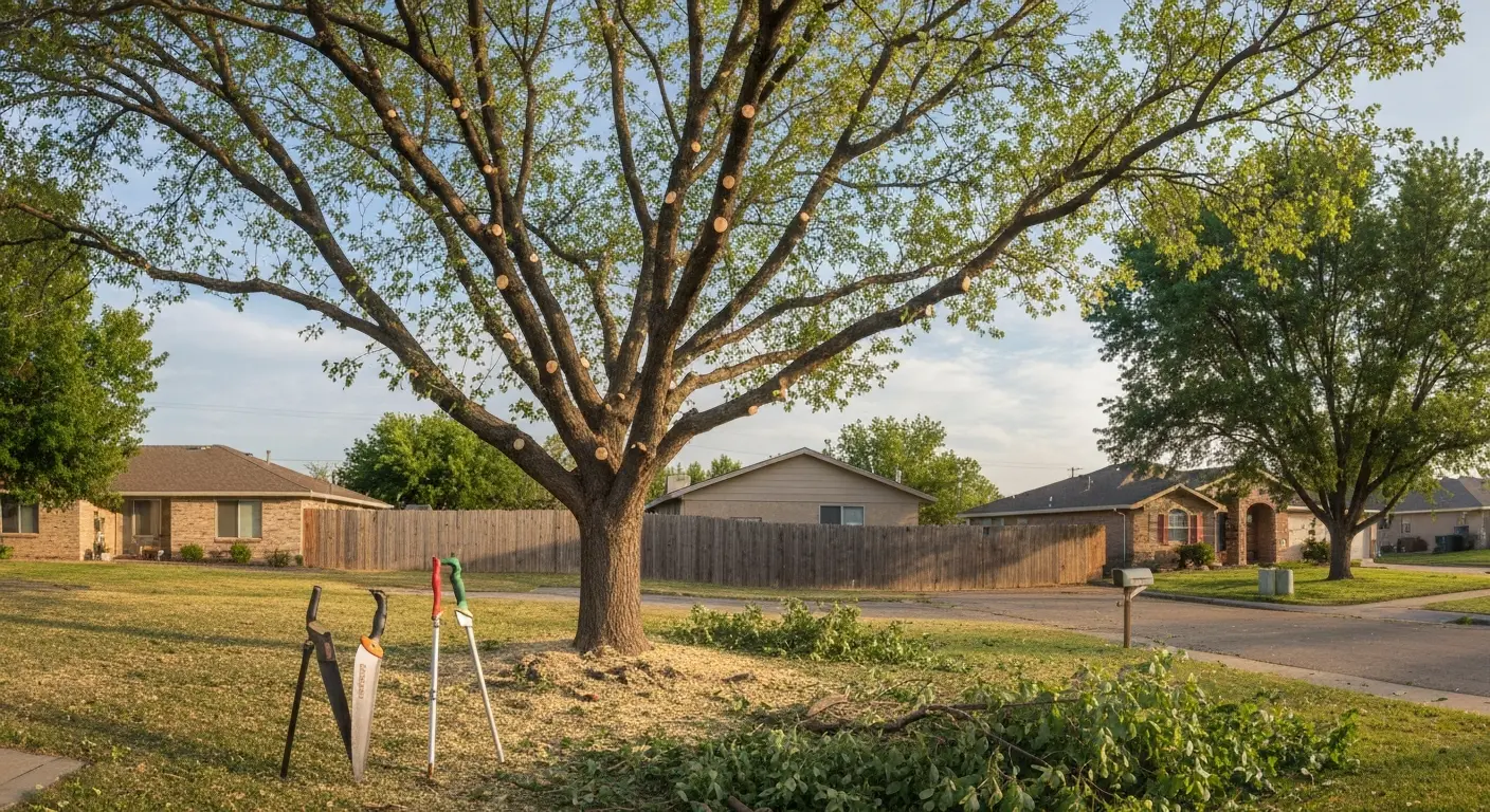 Crown thinning and storm prep