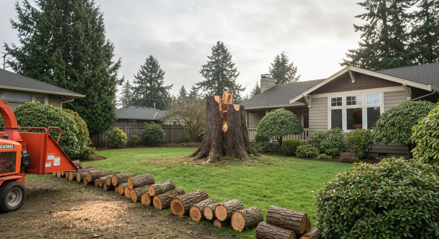 Storm damaged tree removal