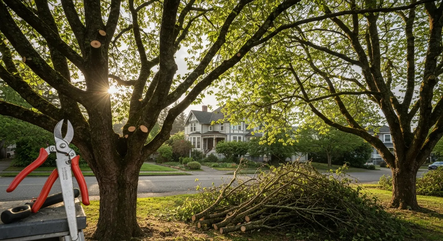 Historic Port Townsend property with mature trees
