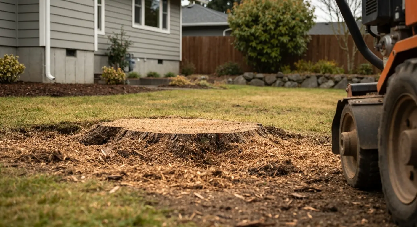 Residential stump grinding