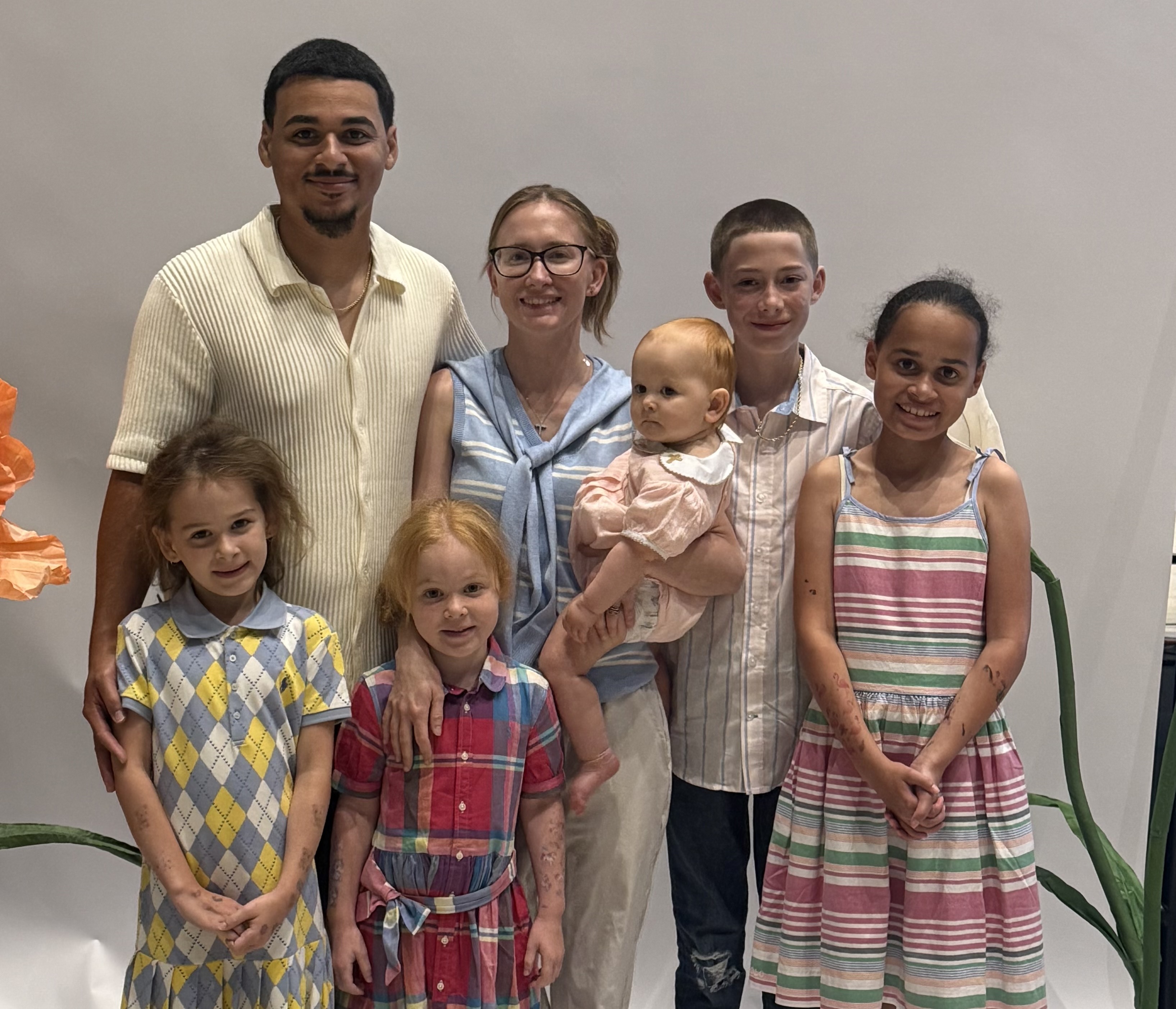 The Bolton family today, a family of seven