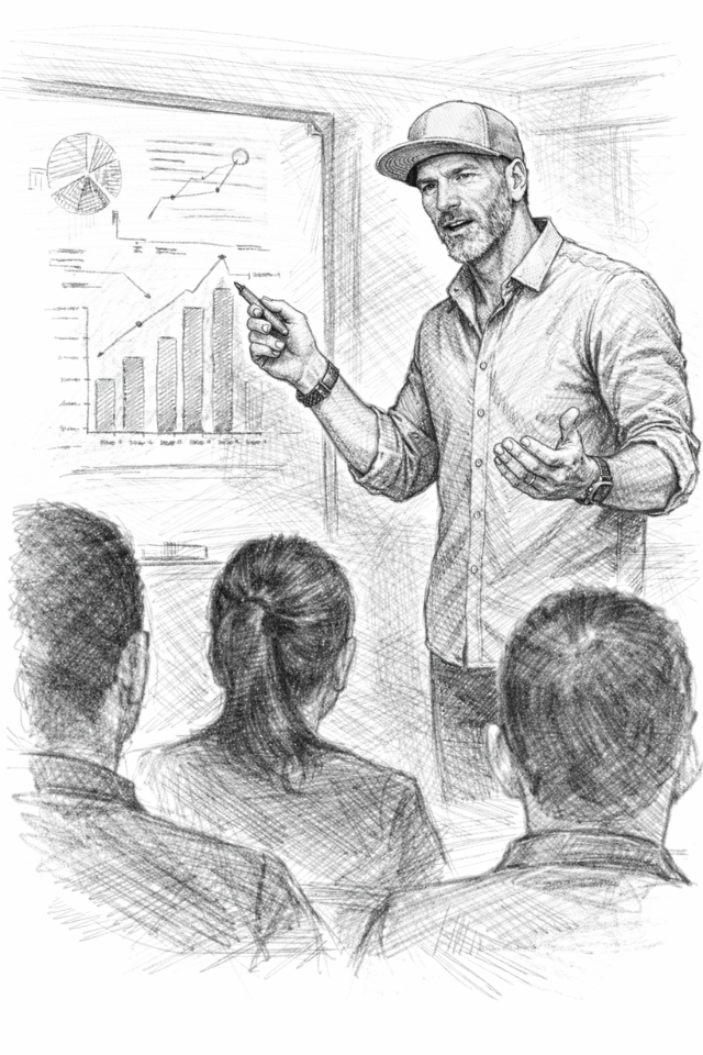 APEX founder teaching stem cell marketing to clinic partners