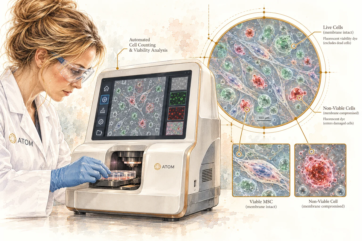 Stem cell count and viability testing