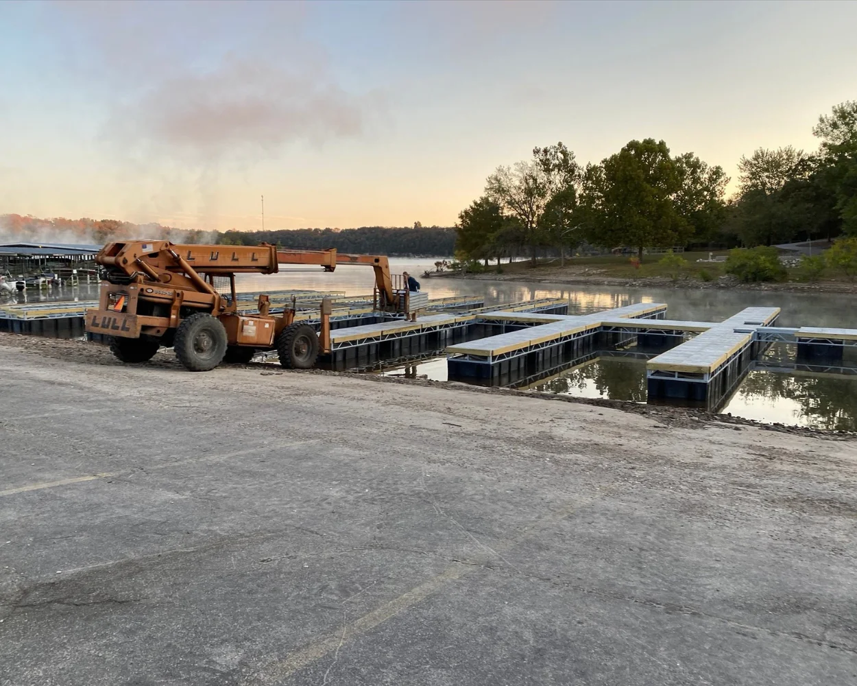 Commercial dock construction