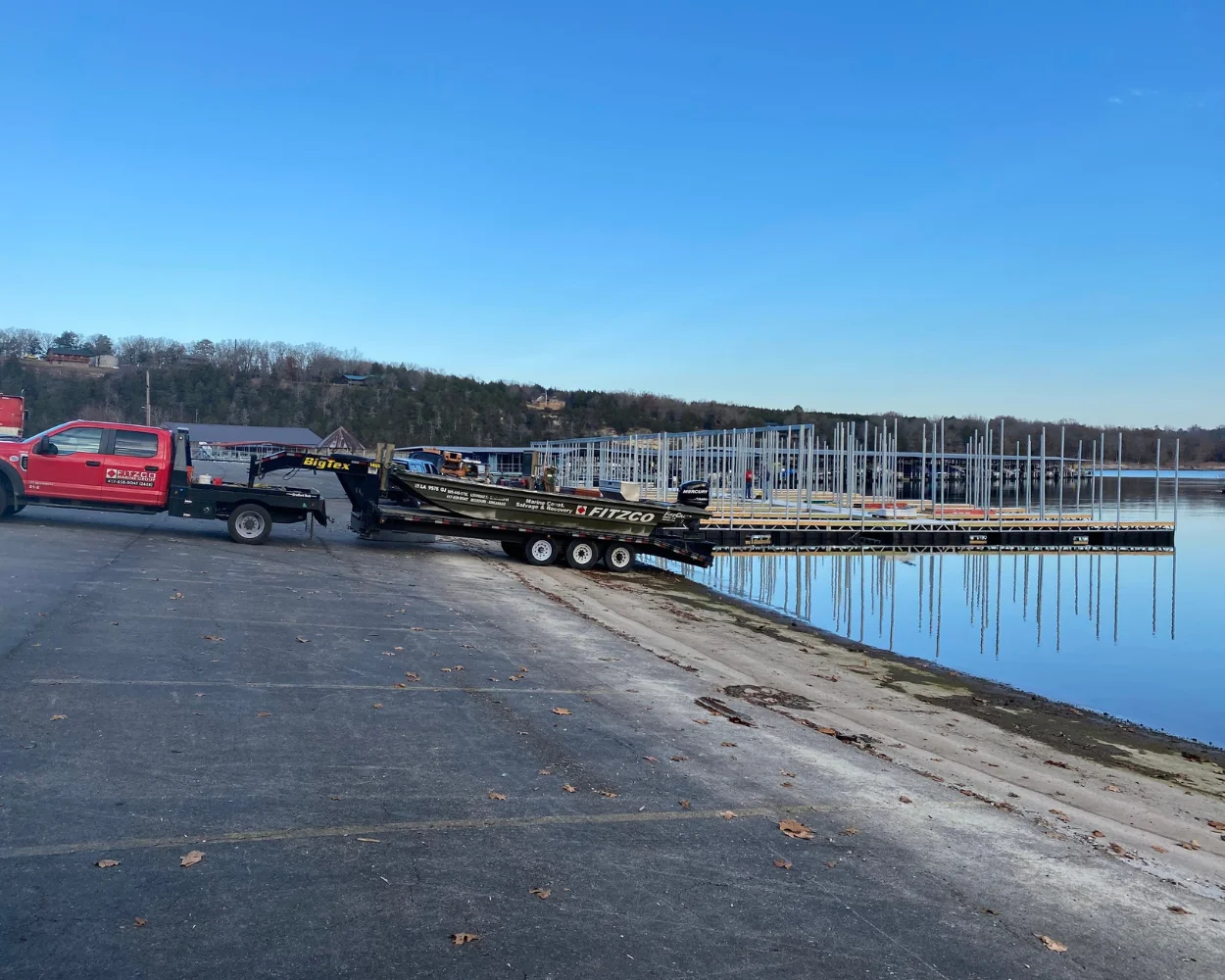 Fitzco commercial dock construction crew in Arkansas