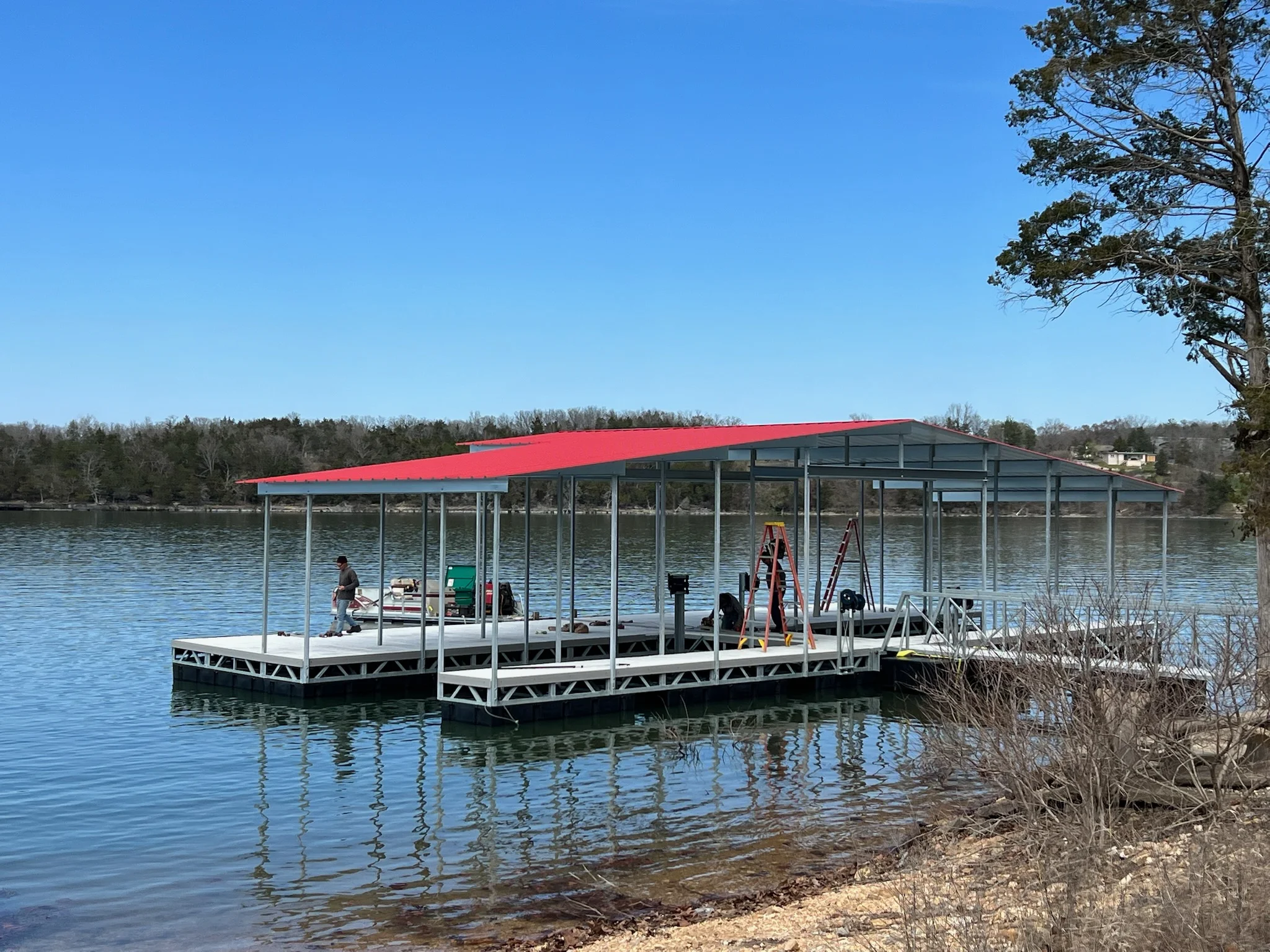Dock under construction in Alabama