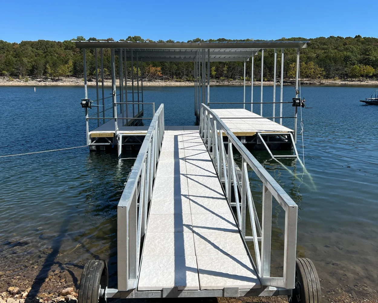 Small single dock on Table Rock Lake, MO