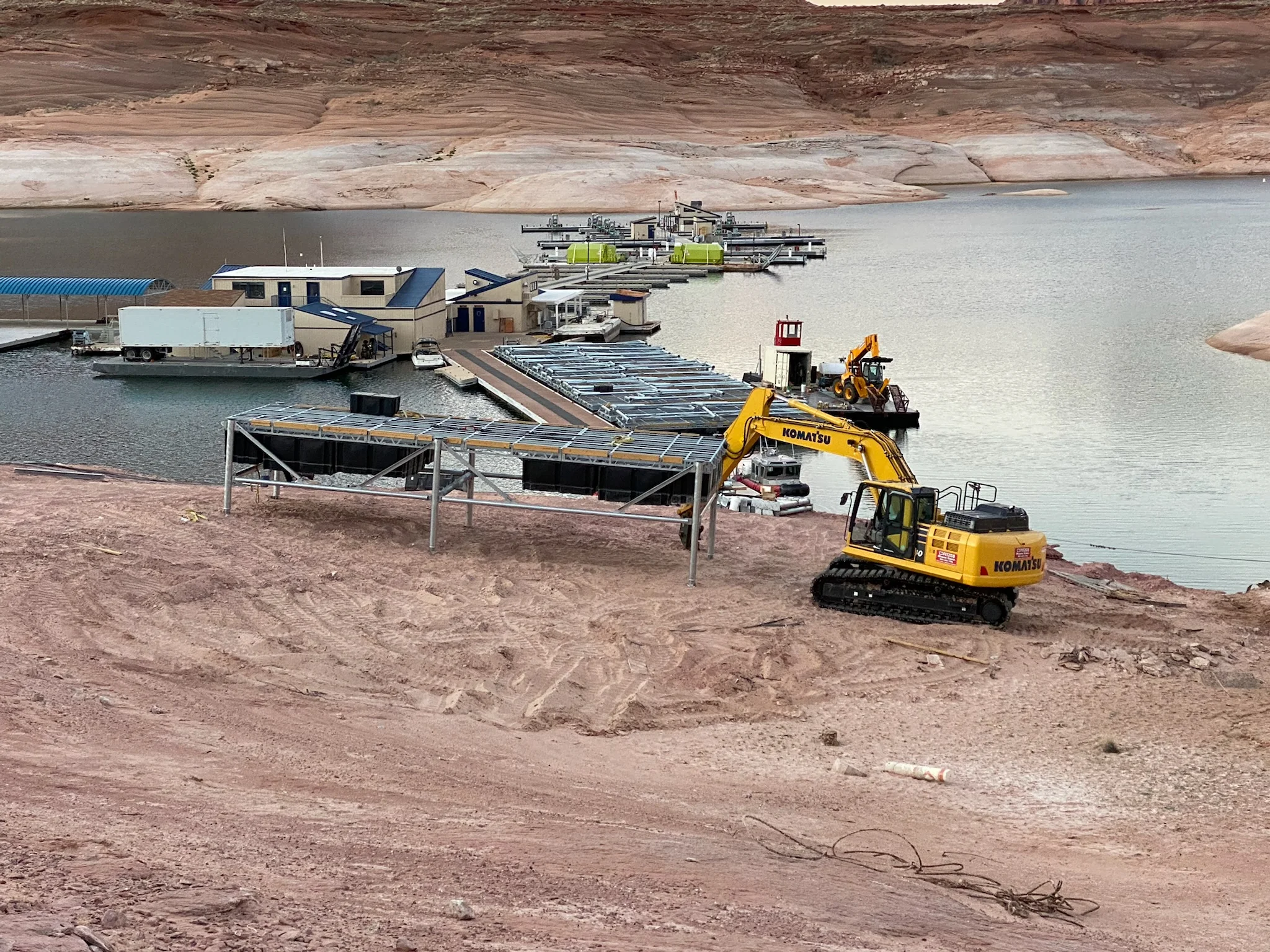 Dock construction on Table Rock Lake, MO