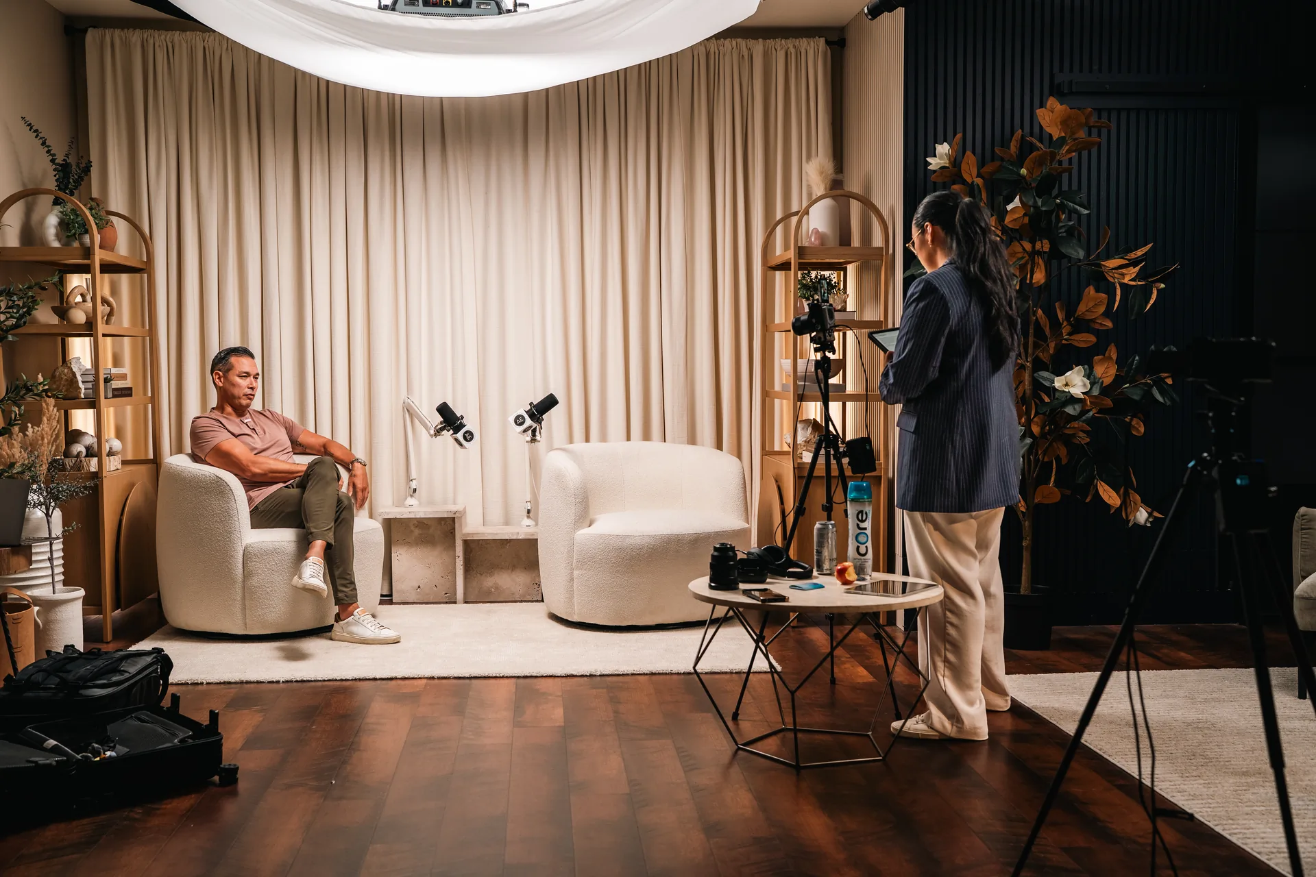 On set with the KALARA production team