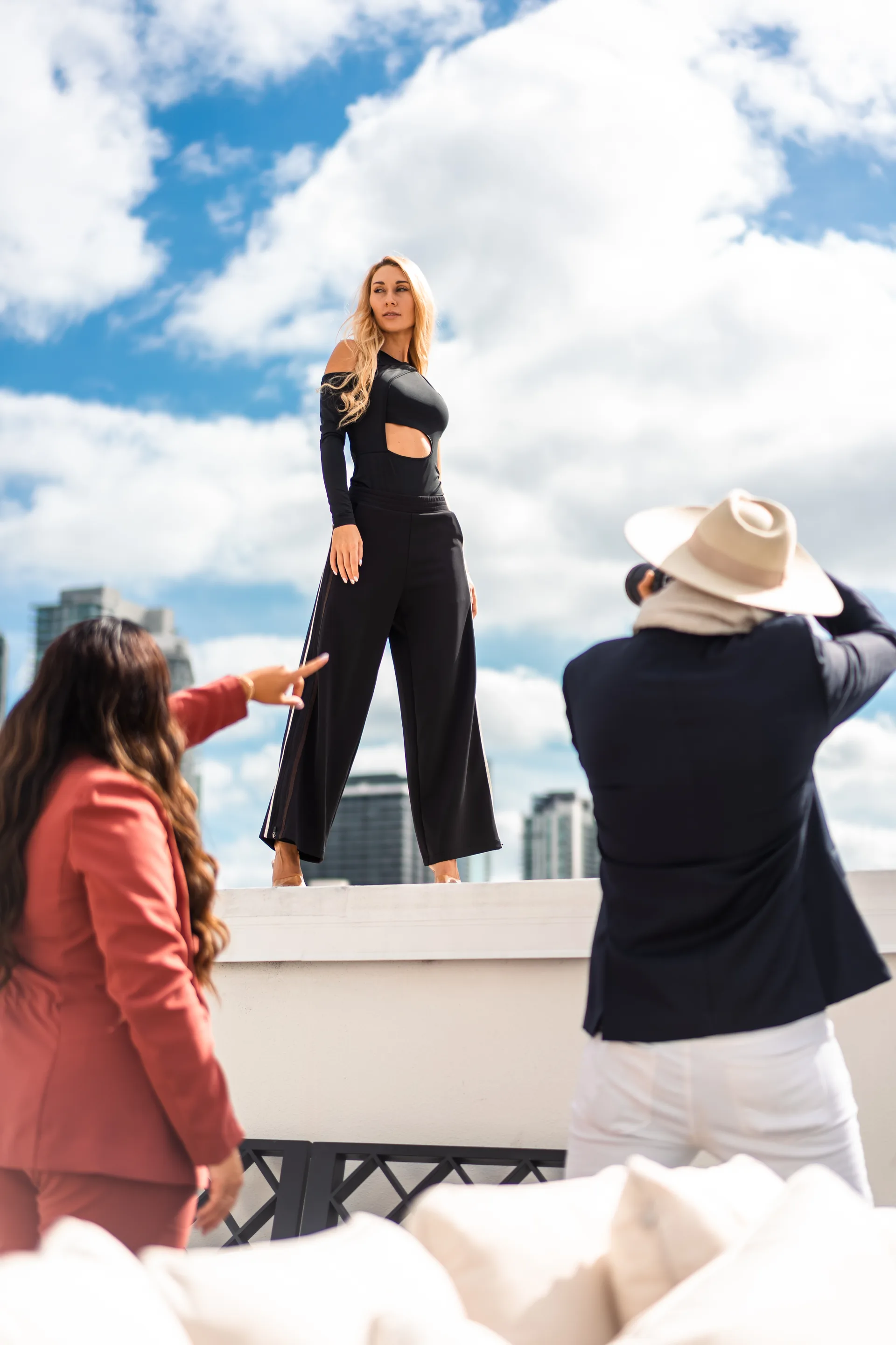 Directing a shoot on location