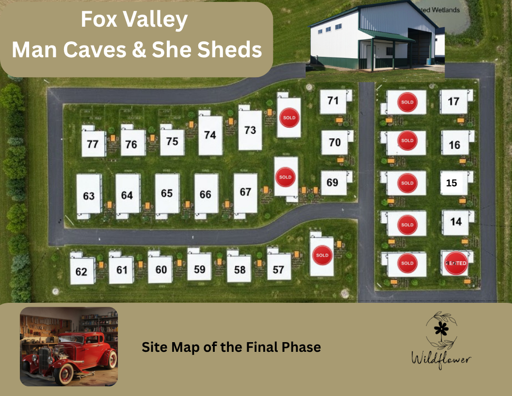 Fox Valley Man Caves and She Sheds final phase site map