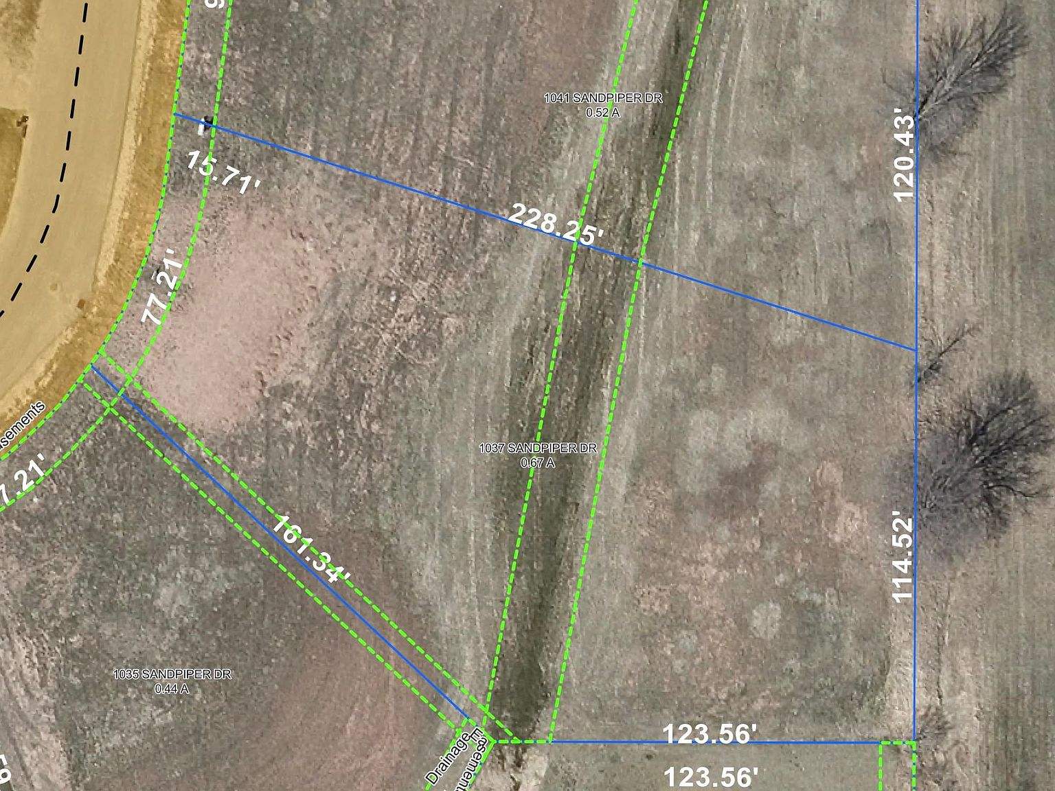 County parcel map: 1037 Sandpiper Dr, 0.67 acre